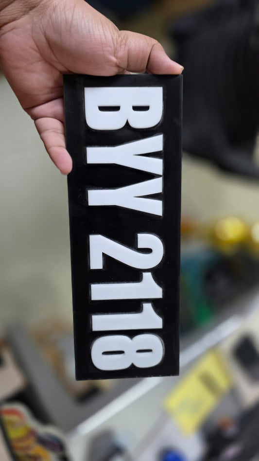 3D Number Plates
